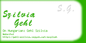 szilvia gehl business card